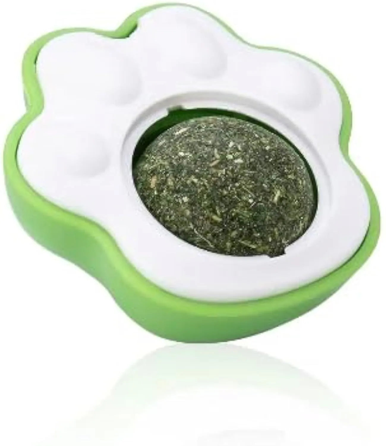 Edible catnip balls for cats in blue, green, pink colours for dental cleaning and wall mounting