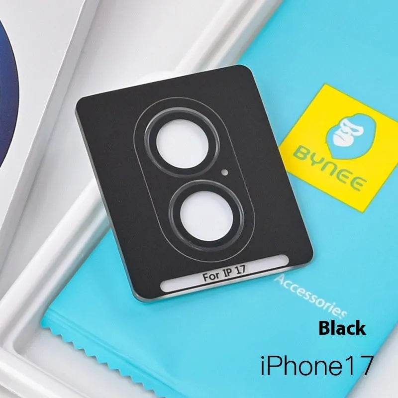 17ProMax Eagle Eye rear camera tempered glass protector in Titanium Black finish
