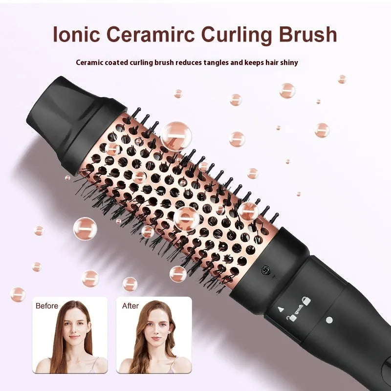 Three-tube water wave hair curler styling tool with straightening function and wired power supply