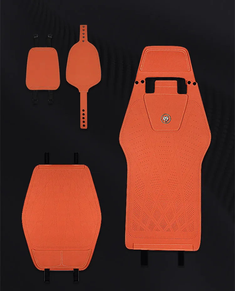 Tailored ultra-thin leather car seat cover with gradient hole design in a choice of colours.