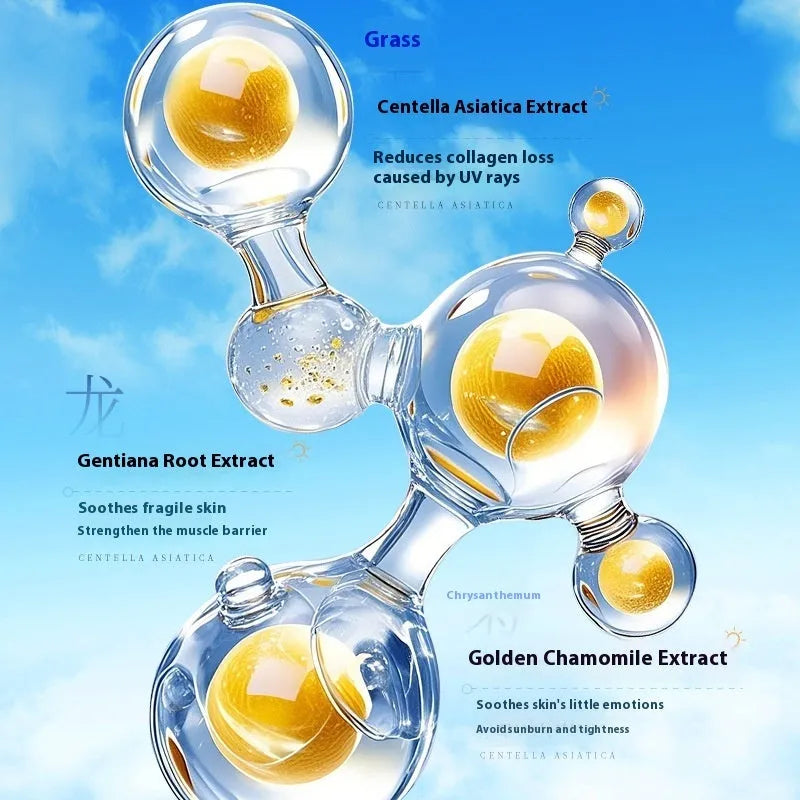 Military training SPF50 crystal sunscreen spray bottle 90ml with spray mechanism