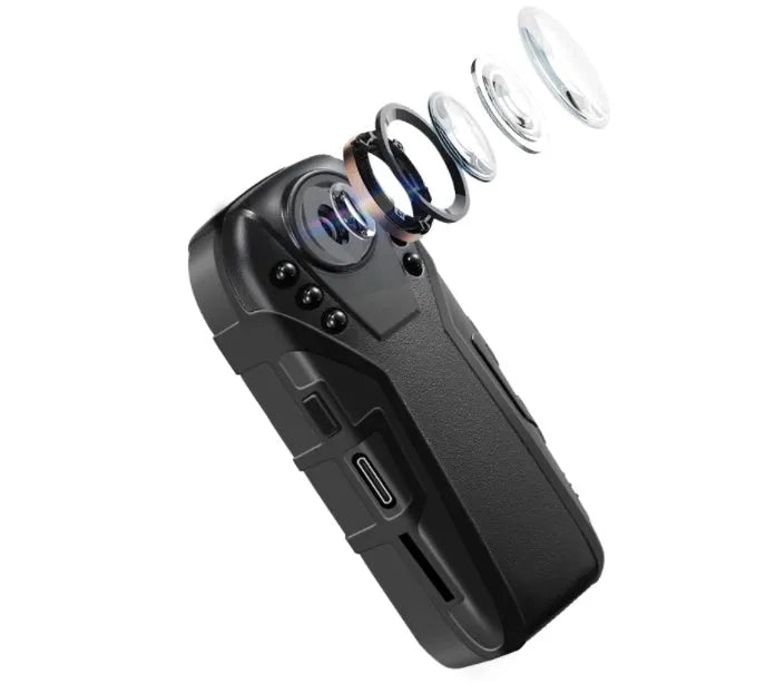 Portable 1080P HD law enforcement recorder with plastic shell and wide-angle lens