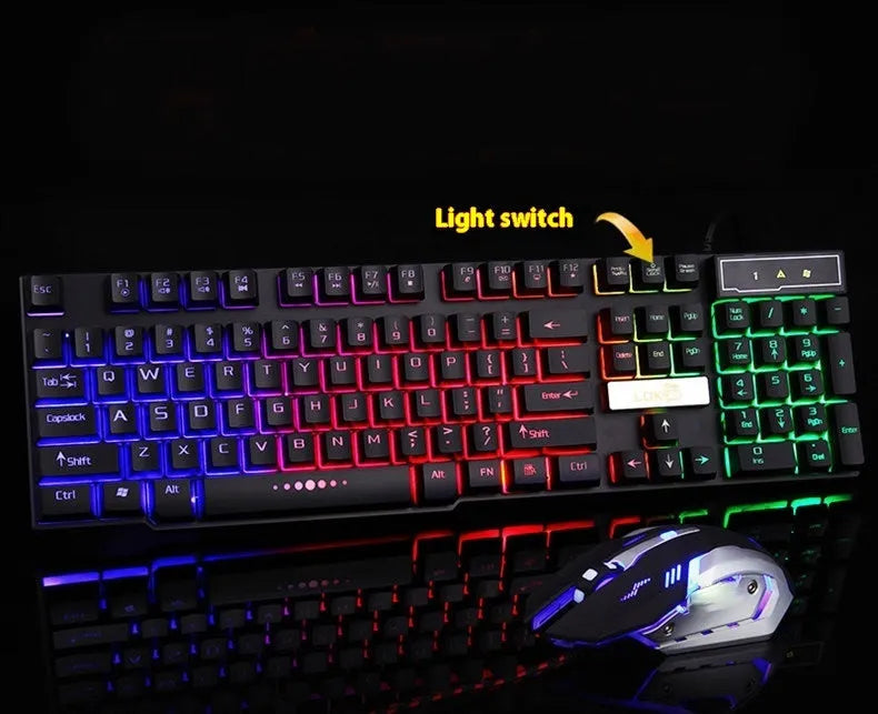Glowing USB cable for gaming keyboards with 7-colour breathing effect
