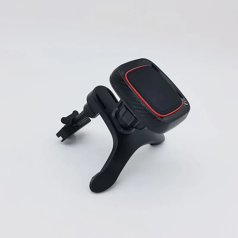 Hose black car phone holder mounted on vehicle air vent with long brush windshield navigation design