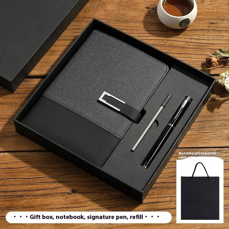 A5 notebook with pu leather cover in multiple colour options including brown, black, green, blue, and red.
