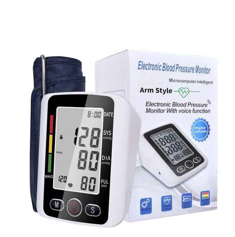 ARM automatic electronic blood pressure monitor with large screen and arm cuff