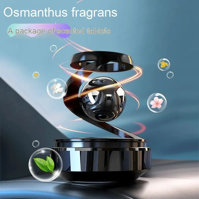 Car aromatherapy solar decoration perfume unit for vehicle odour removal and interior fragrance.