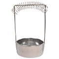 Silver stainless steel oil painting brush cleaning tank with spring clamp and leaking plugs