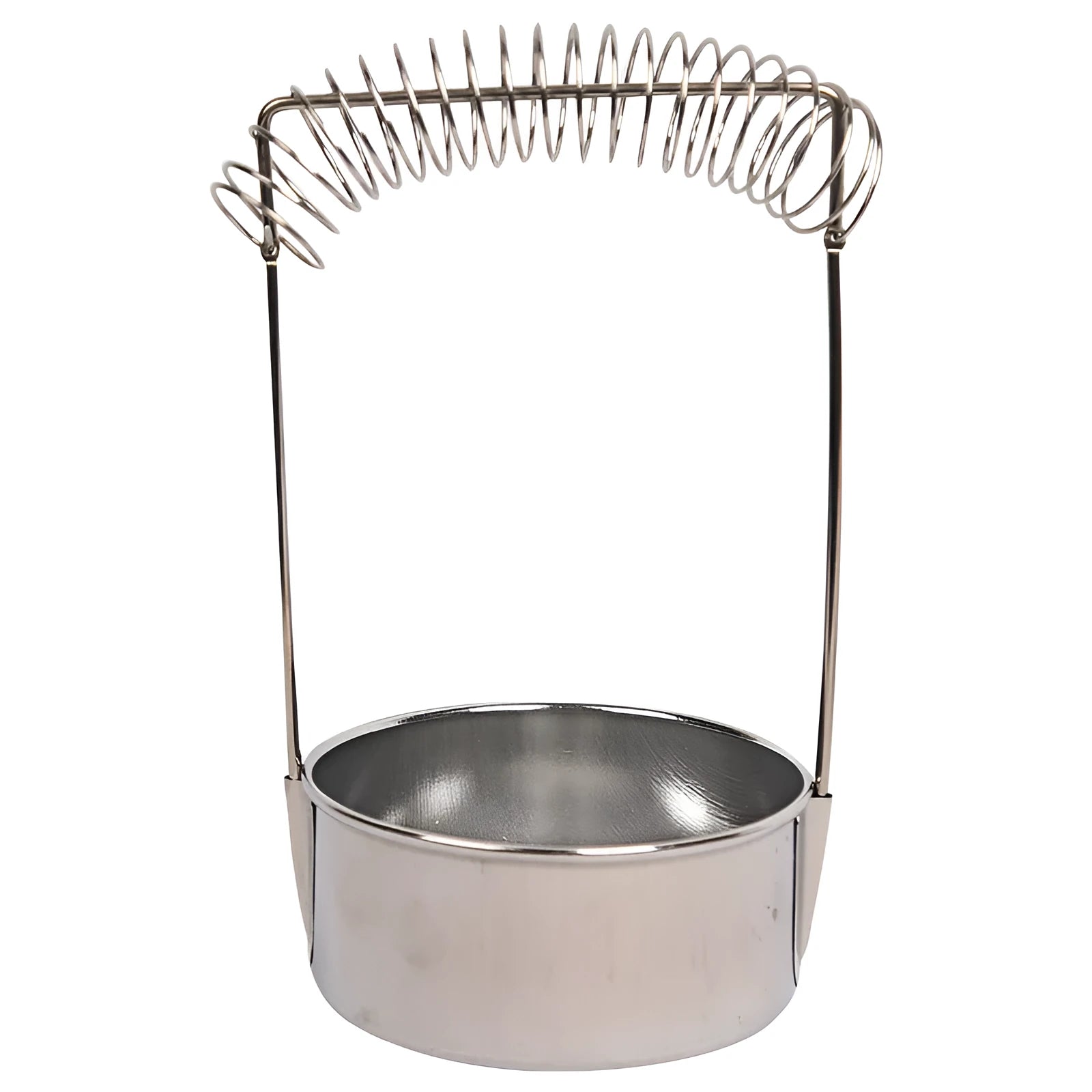 Silver stainless steel oil painting brush cleaning tank with spring clamp and leaking plugs
