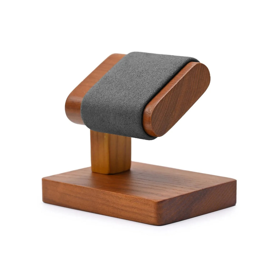 Wooden single table display stand with wood grain finish for desktop decoration