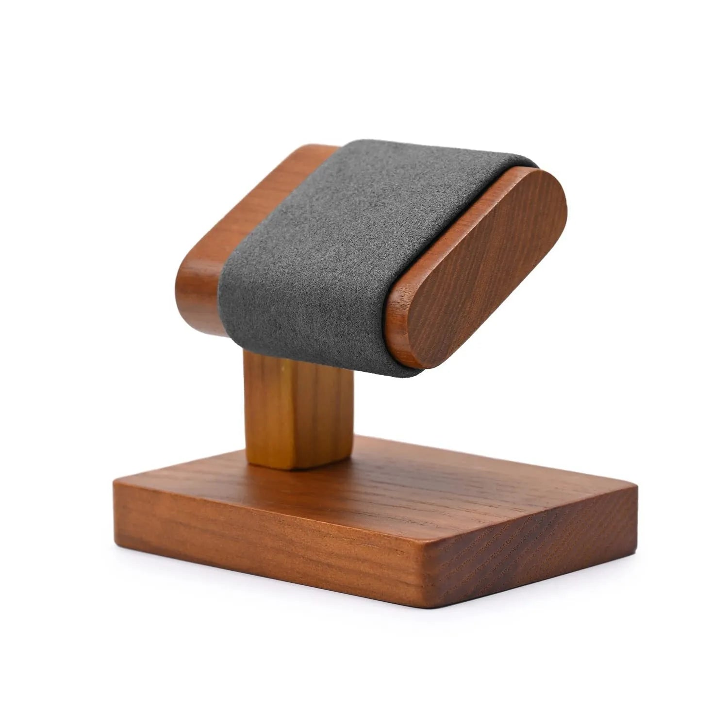 Wooden single table display stand with wood grain finish for desktop decoration