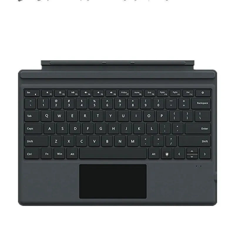 Black wireless Bluetooth acrylic keyboard for Microsoft Surface Pro 3-7 and Go2, 38cm wide