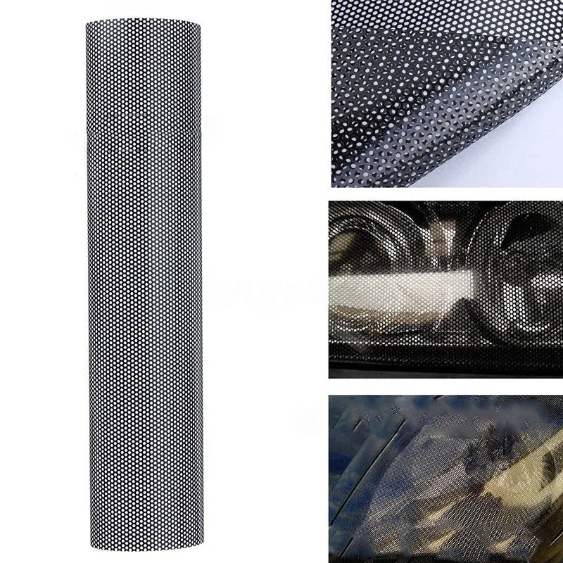 30cm by 106cm sheet of perforated plastic automotive colour change vinyl film.