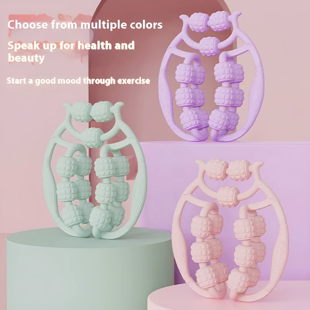 Ring clip leg massage roller machine with double-row wheels in various colour options