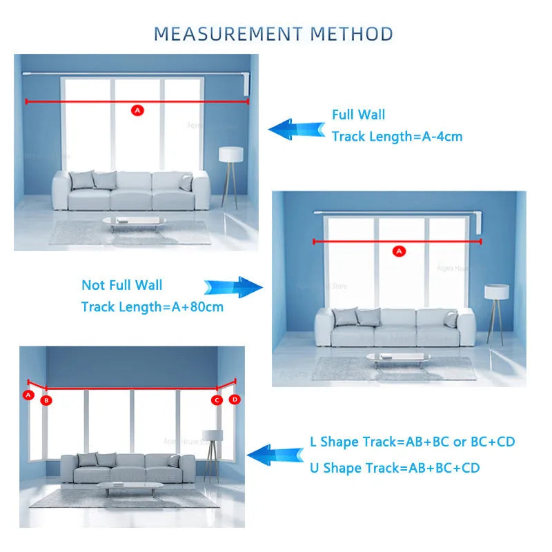 Smart curtain motor kit with aluminium track, remote control, and rechargeable lithium battery