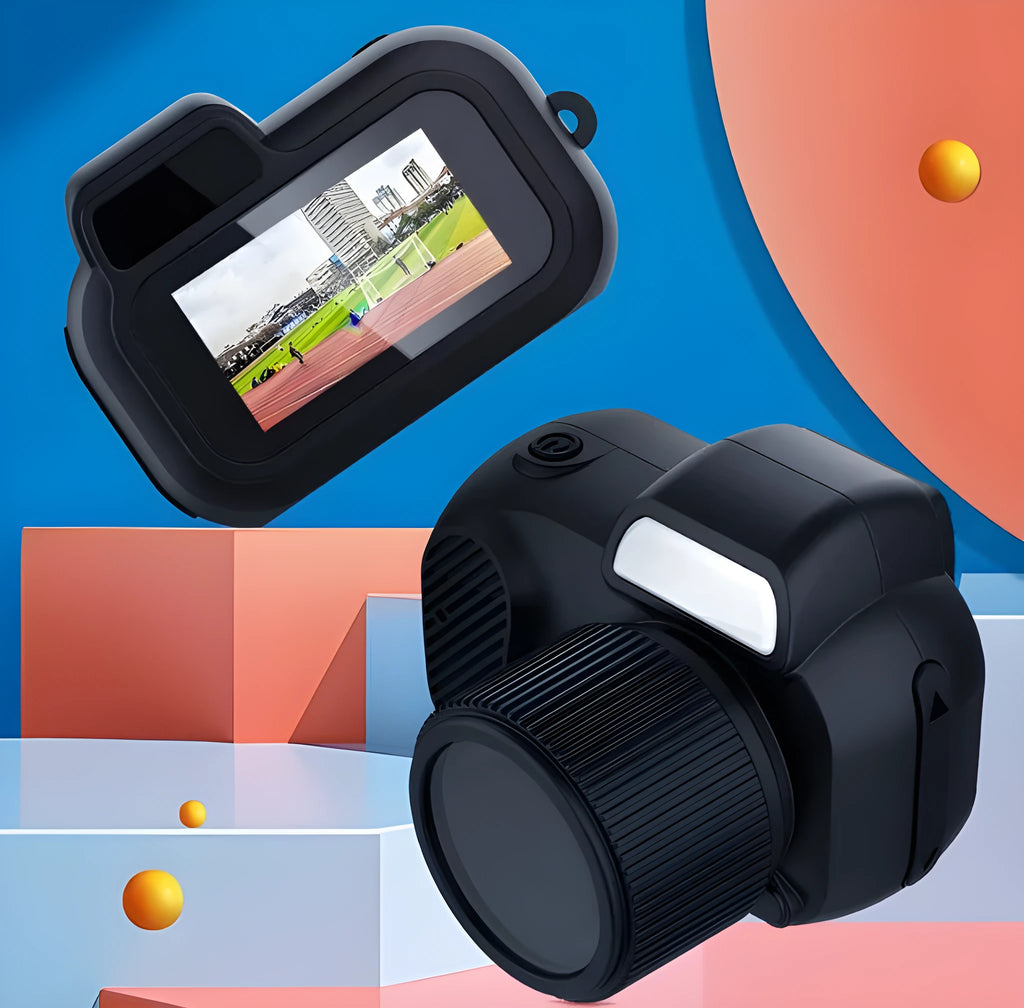 Black Y3000 HD outdoor sports camera showing compact body and 0.96-inch display screen.