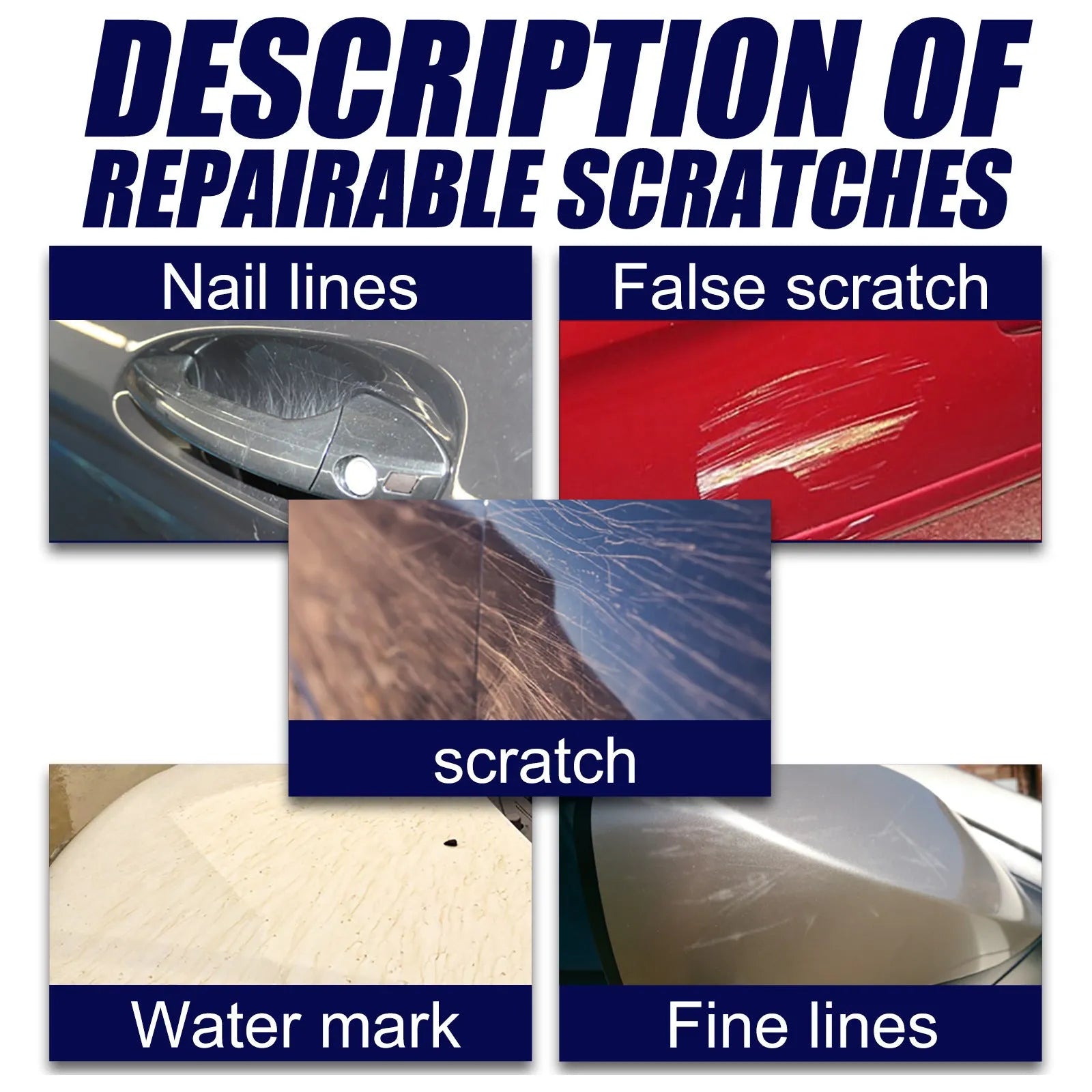 Car scratch repair spray in multiple capacity options for paint surface restoration