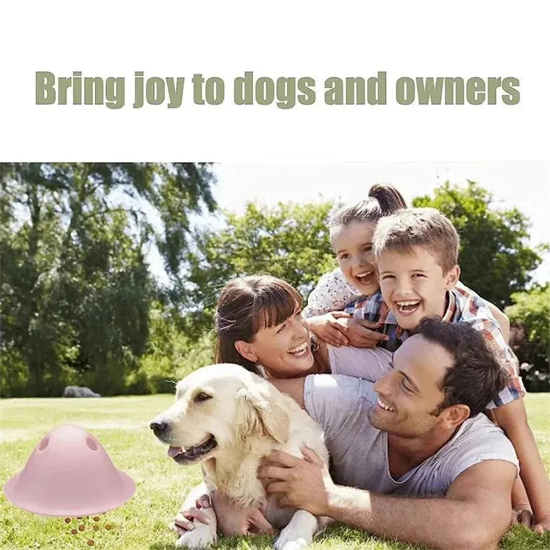 PP material interactive dog puzzle toy with hidden treat slots measuring 140x140x70mm