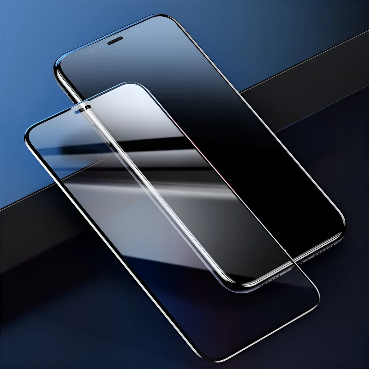 0.23mm curved tempered film for iPhone X XS 11 Pro 5.8in, black glass PET screen protector with applicator