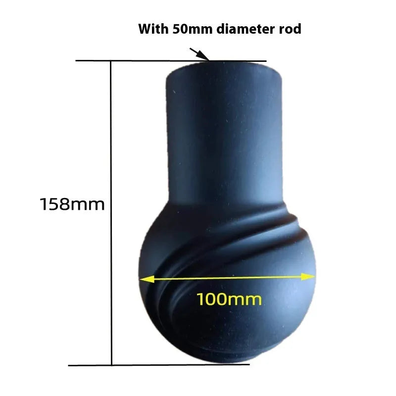 Black iron spherical barbell sleeve with silicone for fitness equipment and body shaping training