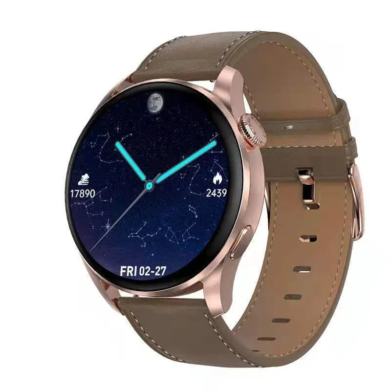Wireless charging health monitoring sports watch with 1.3-inch screen, TPU strap, heart rate and blood pressure tracking, black crude steel colour
