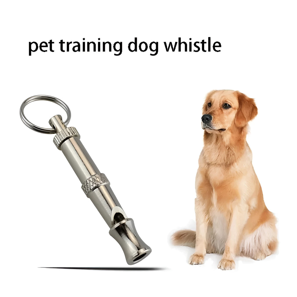 Metallic adjustable ultrasonic dog whistle for barking control and training