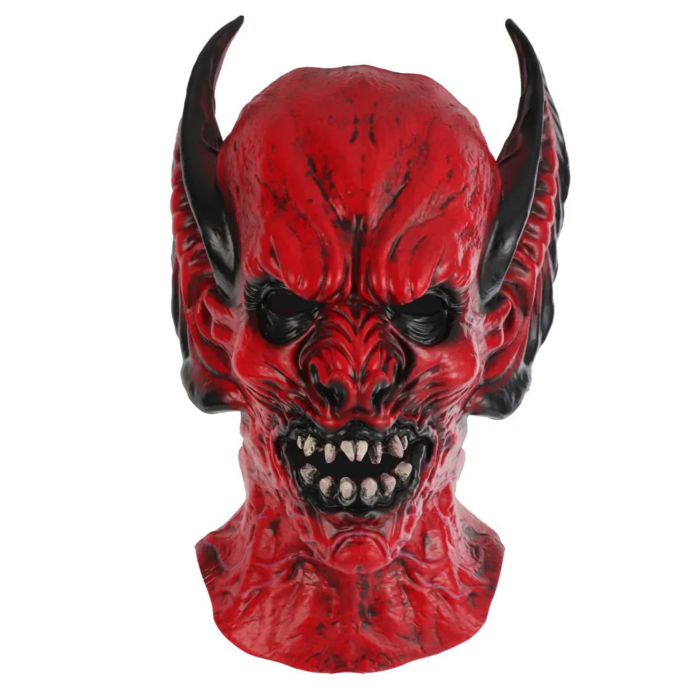 Red bat head cover party mask made from RP foam for Halloween and costume events