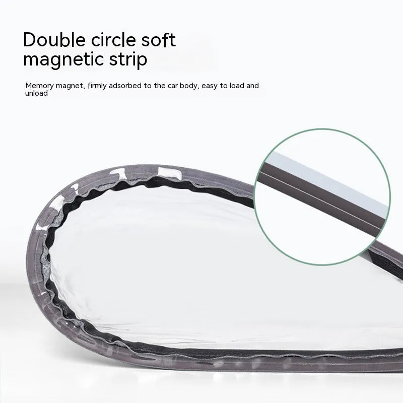 Black electric vehicle charging rain cover with magnetic strips, unfolded to 60cm by 50cm dimensions
