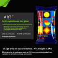 Three rolls of clean-smelling, formaldehyde-free glutinous rice wallpaper adhesive on a shelf.