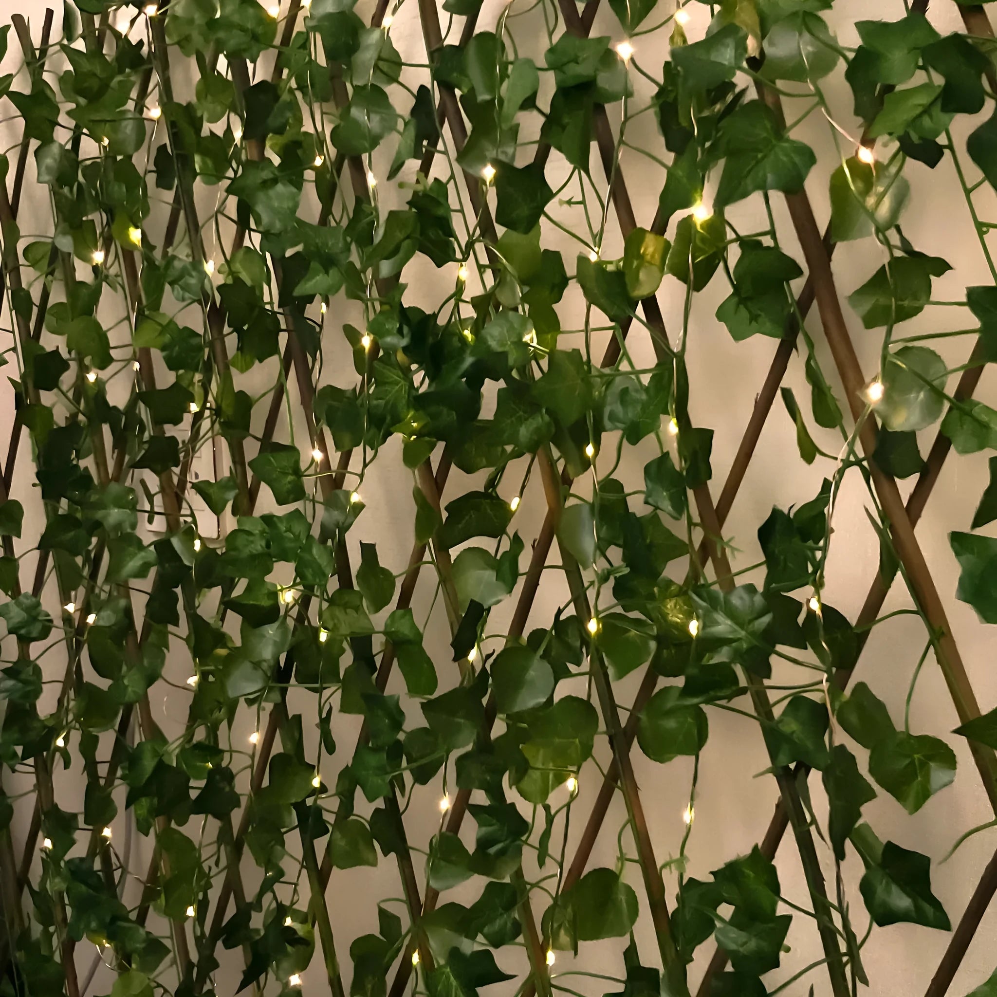 Solar rattan ivy sweet potato leaf garden string lights with copper wire and IP65 outdoor protection