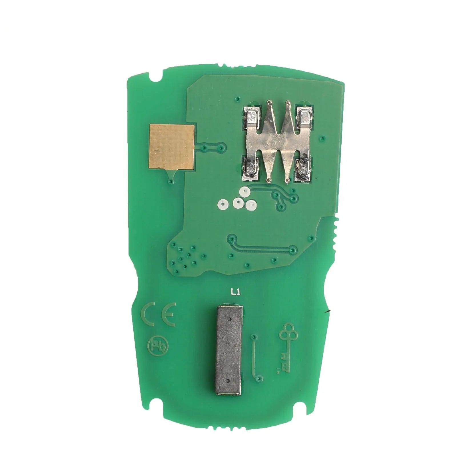 BMW HU92 semi-intelligent three-button car key remote fob with metal and plastic construction.