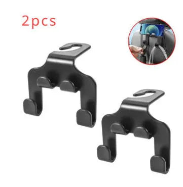 Car multifunction mobile phone holder hook made from ABS material for hanging items and bracket use