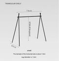 Foldable aluminium triangle camping drying rack with hooks and top tray