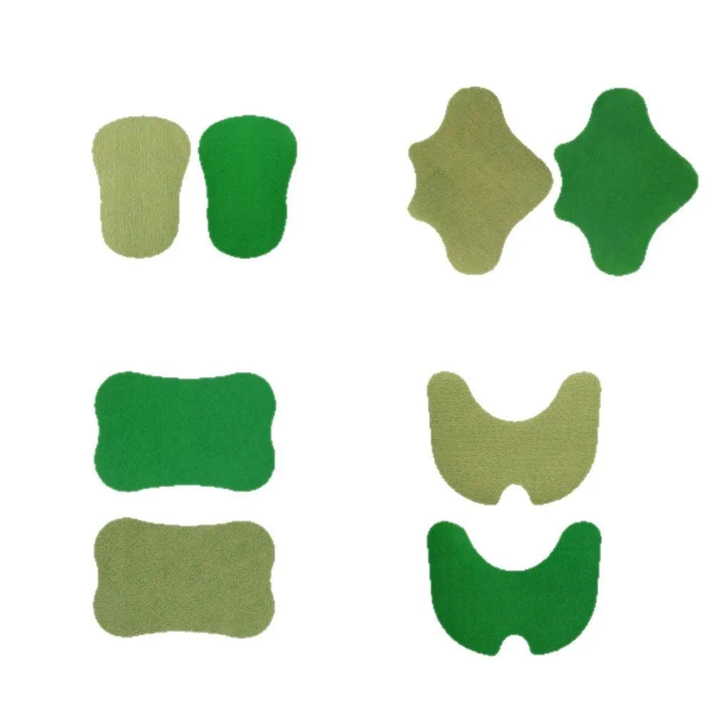 Chinese mugwort herbal patches pack showing knee, lumbar, cervical and foot application types
