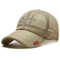 Men's adjustable mesh baseball cap in dome crown style with cotton fabric