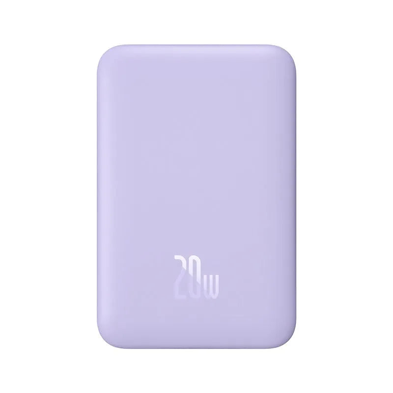 Magnetic wireless portable charger in five colours with 10000mAh capacity and silicone non-slip shell