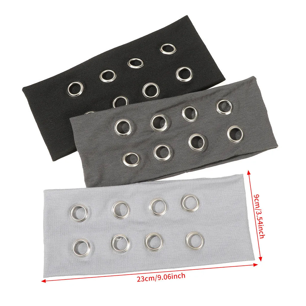 Hollow metal pullover hair band for exercise in leopard print colour
