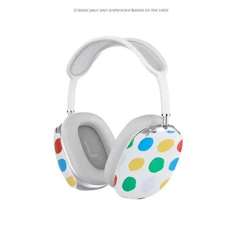Wave point pattern hard shell headphone case for Apple AirPods Max earphones