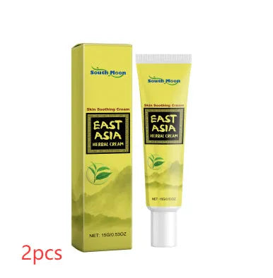 A 15g tube of herbal soothing moisturising cream featuring tea tree oil and Centella asiatica.