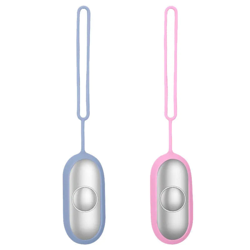 Intelligent handheld sleep aid device showing pulse decompression technology and multiple colour options