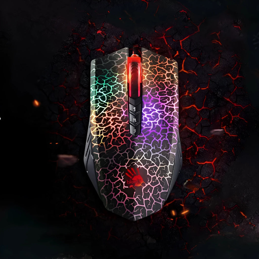 Wired e-sports gaming mouse with eight programmable keys and AVAGO A3050 optical sensor