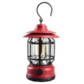 Portable head lamp camping lantern in dark green colour with bright LED light