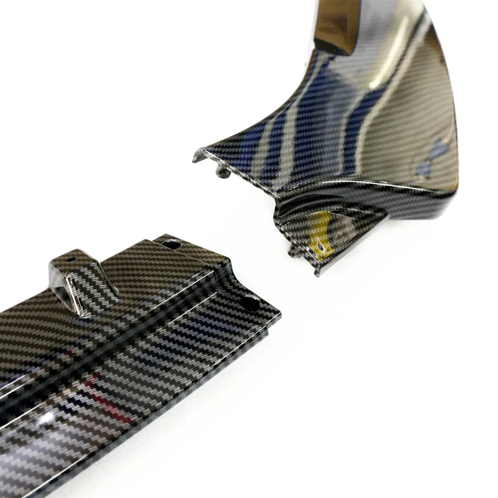 Unksera car tail spoiler retrofit kit M10 shown in honeycomb and three-section shovel design options.