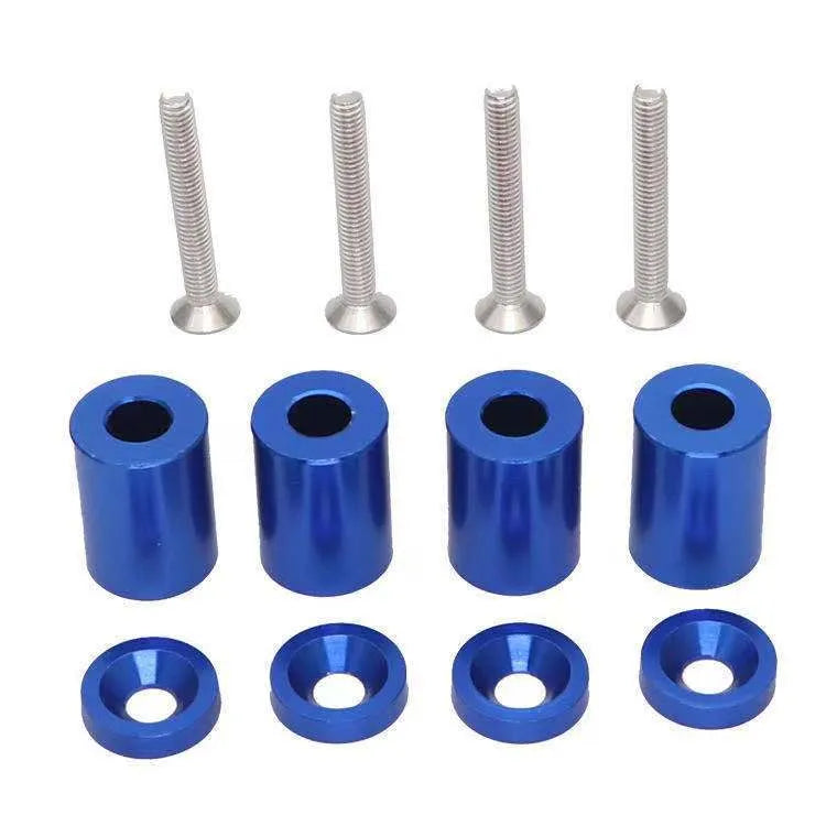 Aluminium machine cover pad height sheet for car modification with screws, nuts and washers