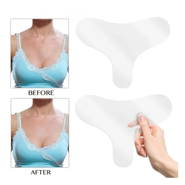 Anti-wrinkle pad invisible transparent silica gel patch in neck sticker shape on skin