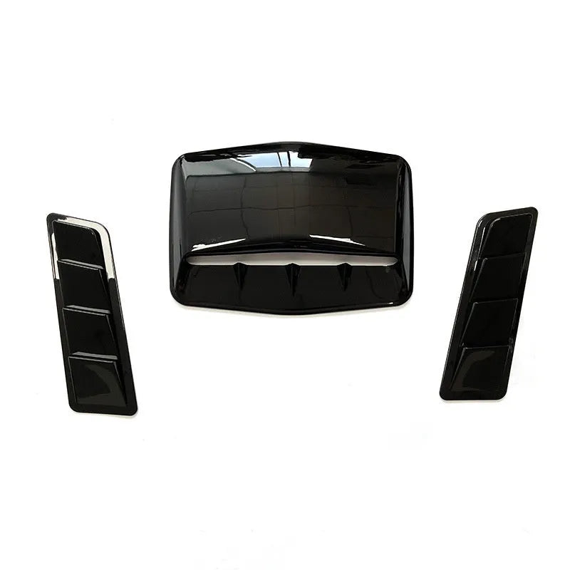 Universal car combined modification tuyere in bright black PP plastic for side exterior decoration