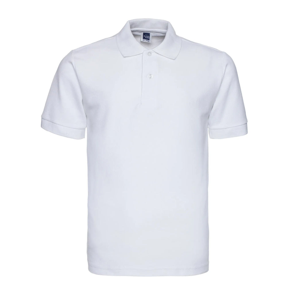 Solid colour lapel short sleeve polo shirt in cotton blend fabric available in multiple colours and plus sizes