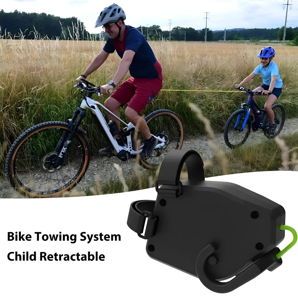 Black plastic/resin bicycle trailer rope for parent-child mountain bike trailer attachment