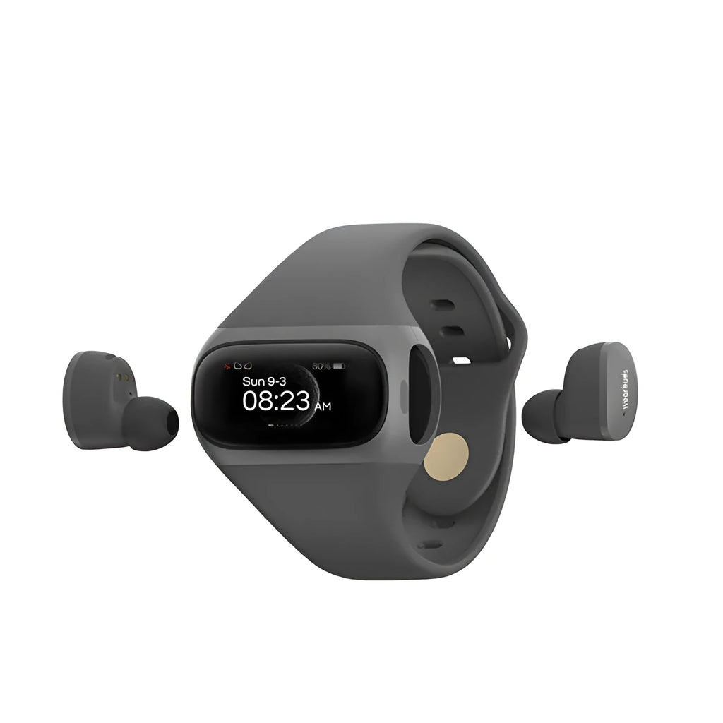 W20PRO Grey wrist wear true wireless Bluetooth headset with touch screen