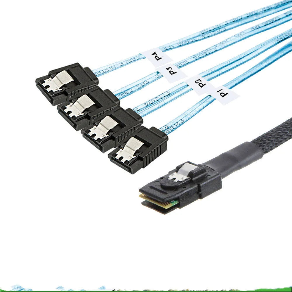 Straight head SAS server cable with coaxial connectors in 0.5m and 1m lengths